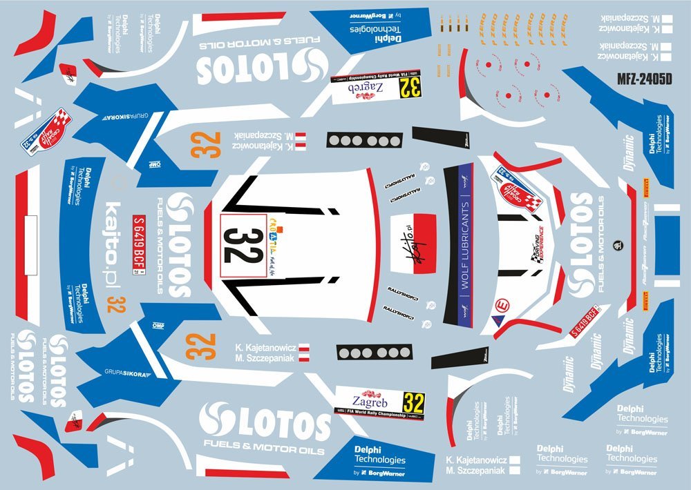 Decal 1/43 MF Zone - Škoda Fabia Rally2 evo - Croatia Rally 2021/ Kajetanowicz