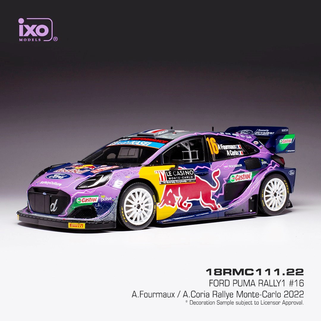 1/18 Ford Puma Rally1 #16 Rallye Monte Carlo 2022/ Fourmaux