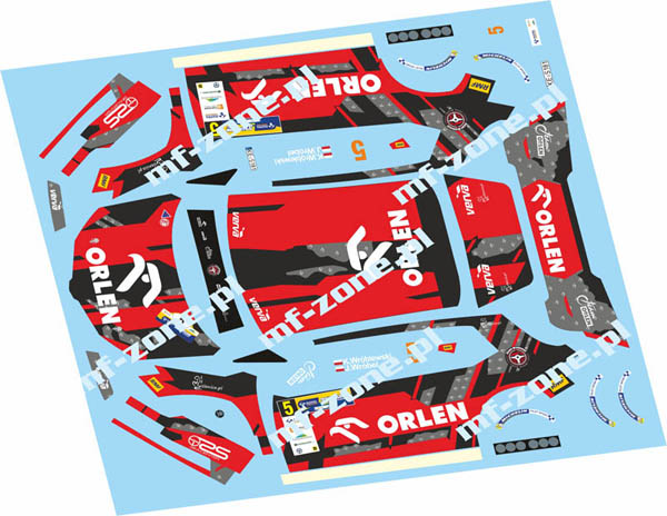Decal 1/43 MF Zone - Skoda Fabia Rally2 evo K. Wróblewski – Rajd Rzeszowski  23