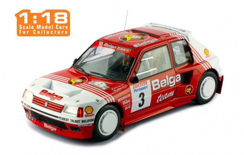 1/18 PEUGEOT 205 T16 #3 B.DARNICHE - A.MAHE RALLY YPRES 1985