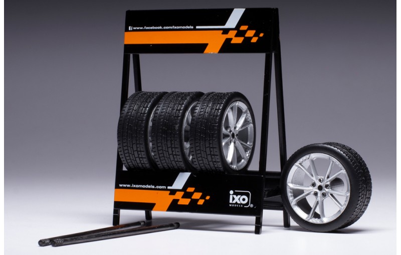 1/18 SET OF 4 WHEELS 1/18 - HYUNDAI N TYPE WHEELS - SILVER