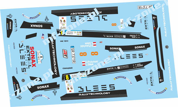 Decal 1/43 MF Zone - Volkswagen Polo Rally2 Poloński – 51. Rajd Świdnicki 2023
