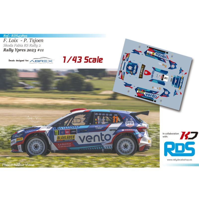 Decal 1/43 - Freddy Loix - Skoda Fabia RS Rally2 - Rally Ypres 2023