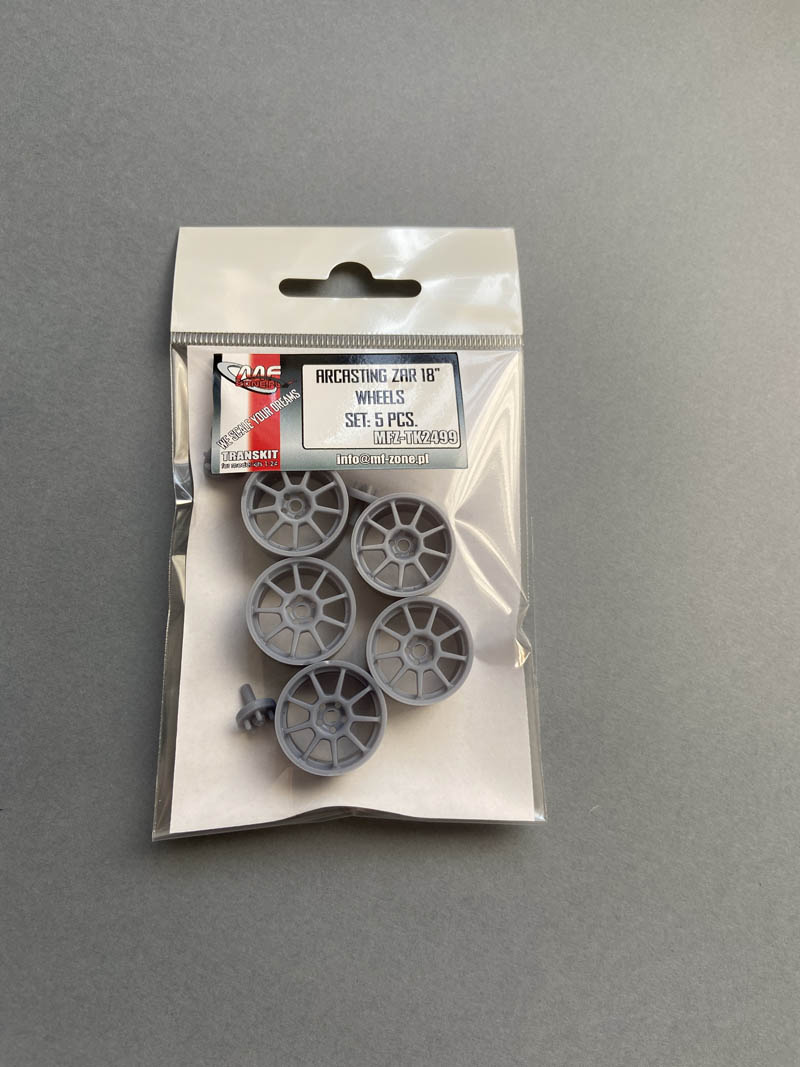 Transkit 1/24 MF Zone (3D Print) -  Arcasting ZAR 18” 9/5 wheels (felgi)