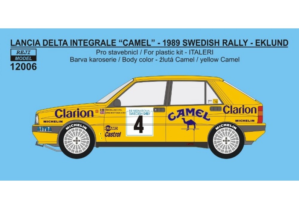 Transkit 1/12 Reji model - Lancia Integrale „Camel“ - 1989 Swedish rallye - Eklund / Whittock