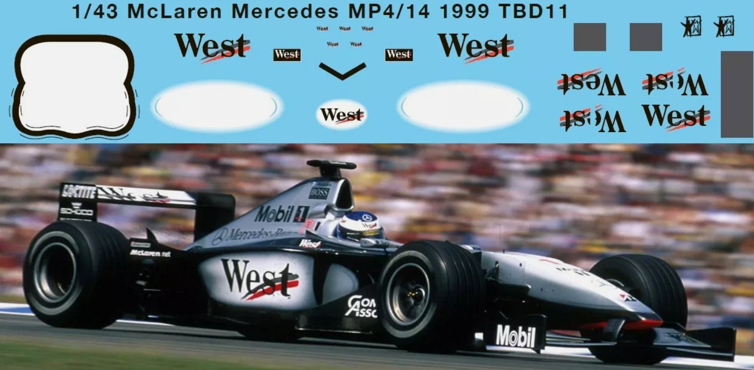 Decals "West" McLaren MP4/14 1999