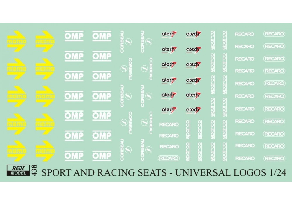 Decal 1/24 - Sport and racing seats logos