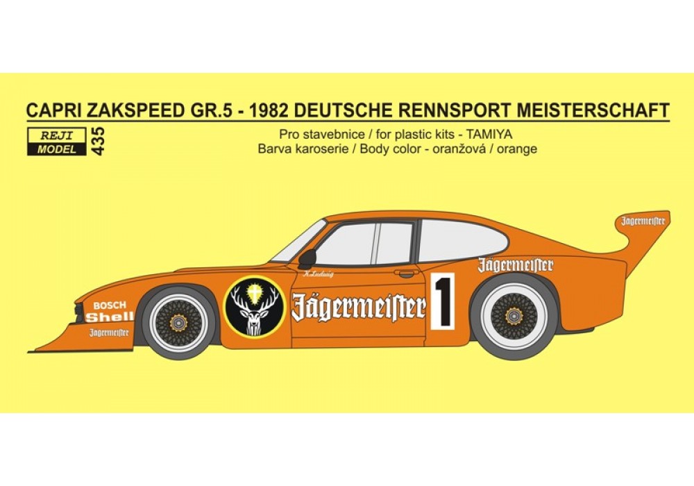 Decal 1/24 - Ford Capri Zakspeed Gr.5 - 1982 DRM Nürburgring / Wunstorf - K.Ludwig