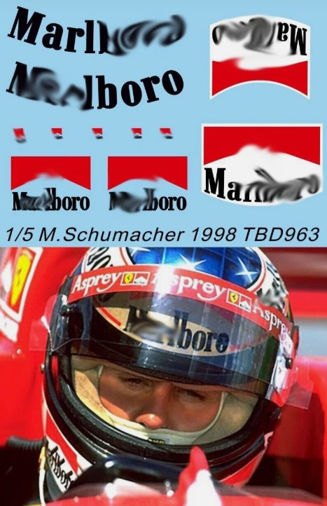 Decals 1/5 "MARLBORO" - Michael Schumacher 1998