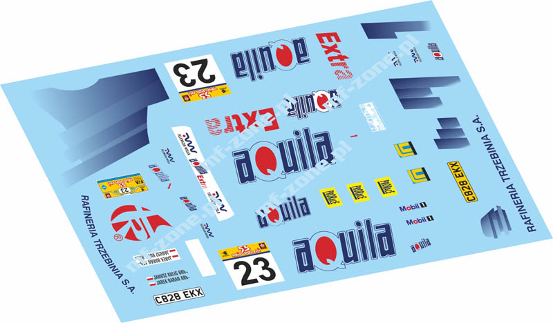 Decal 1/43 MF Zone - Opel Astra GSi J. Kulig – 53. Rajd Polski 1996