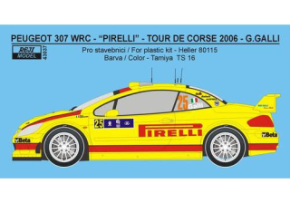 Decal 1/43 Reji Model - Peugeot 307 WRC - Tour de Corse 2006/ G. Galli