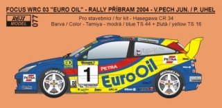Transkit 1/24 Reji model - Ford Focus WRC 2003 - Rally Příbram 2004/ V. Pech 