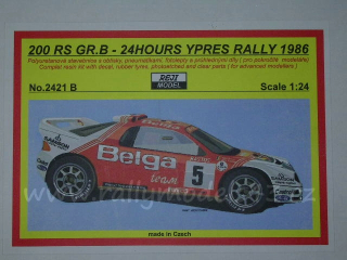 Resin kit 1/24 - Ford RS200, Ypres Rally 1986 - Reji model