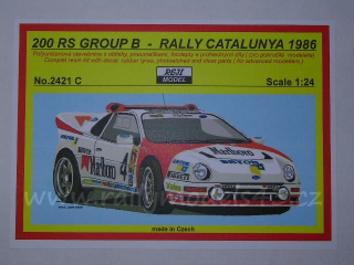 Resin kit 1/24 - Ford RS200,  Rally Catalunya 1986 - Reji model