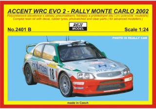 Resin kit 1/24 - Hyundai Accent WRC Evo2, Monte Carlo 2002/ Schwarz, Loix