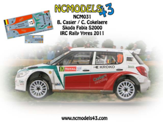 Decal 1/43 NCmodels43 -Bernd Casier - Skoda Fabia S2000 - Rally Ypres 2011