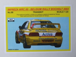 Transkit 1/24 - Subaru Impreza WRC 00 - Belgium Rally Bocholt 2003
