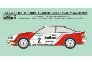 Decal 1/24 Reji model - Toyota Celica ST165 - winner Rally El Corte Ingles 89