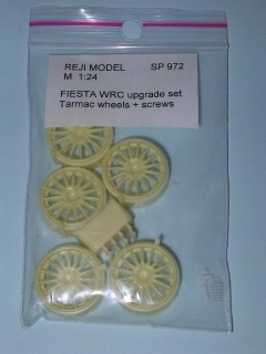 1/24 Reji Model - Wheels – tarmac 18“ (5 pieces) + screws for Belkits Fiesta WRC