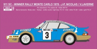 Transkit 1/24 Reji model - Porsche 911 SC - Rally Monte Carlo 1978 - J.P.Nicolas