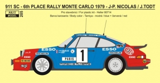 Transkit 1/24 Reji model - Porsche 911 SC - 6th Rally Monte Carlo 1979 - Nicolas
