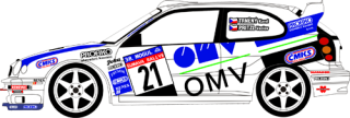 Decal 1/24 MF Zone - Toyota Corolla WRC - Trněný/ Mogul Šumava Rally 2003
