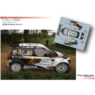 Decal 1/43 - Skoda Fabia S2000 - Rally Sezoens 2015/ F. Loix