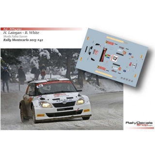 Decal 1/43 - Skoda Fabia S2000 - Rally Monte Carlo 2015/ H. Lategan