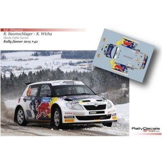 Decal 1/43 - Skoda Fabia S2000 - Rally Janner 2015/ R. Baumschlager