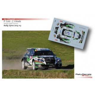 Decal 1/43 - Skoda Fabia S2000 - Rally Ypres 2014/ F. Loix