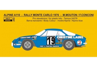 Transkit 1/24 - Alpine A 110 - Rallye Monte Carlo 1976 - Mouton / Conconi