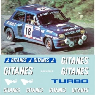 Decals 1/43 GITANES - R5 Turbo - Tour de Corse 1980/B. Saby