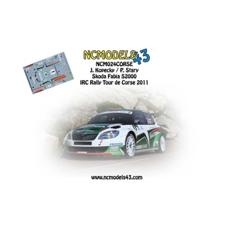 Decal 1/43  Jan Kopecky - Skoda Fabia S2000 - Rally Tour de Corse 2011