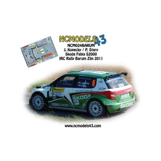 Decal 1/43  Jan Kopecky - Skoda Fabia S2000 - Rally Barum 2011