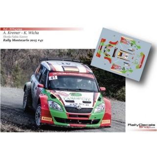 Decal 1/43 - Armin Kremer - Skoda Fabia S2000 - Rally Montecarlo 2015