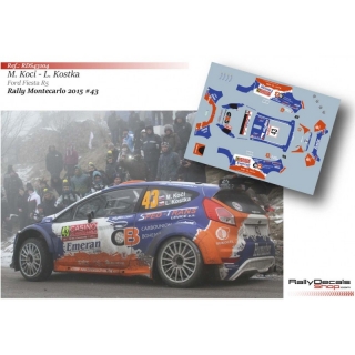 Decal 1/43 - Martin Koci - Ford Fiesta R5 - Rally Montecarlo 2015
