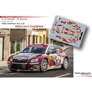 Decal 1/43 - Nasser Al Attiyah - Skoda Fabia R5 - Rally Catalunya 2015