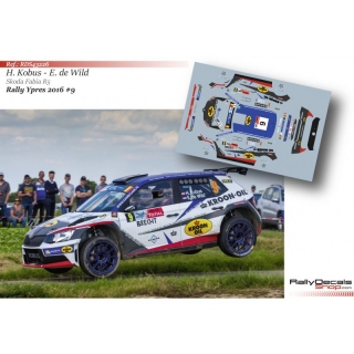 Decal 1/43 - Hermen Kobus - Skoda Fabia R5 - Rally Ypres 2016
