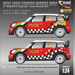 Transkit 1/24 MF Zone - Mini John Cooper WRC - Catalunya 2011/ Sordo, Meeke