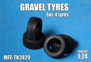 Transkit 1/24 MF Zone - Gravel Tyres (4 piece)