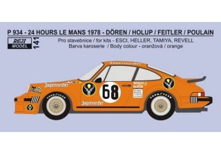 Decal 1/24 Reji model - Porsche 934 "Jägermeister" 24 hours Le Mans 1978