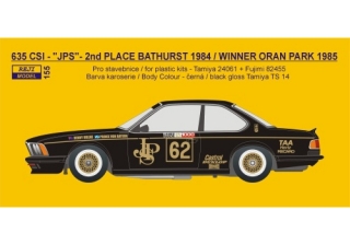 Decal 1/24 Reji model - BMW 635 CSi „JPS“ - 2nd Bathurst 1984 / Winner Oran Park