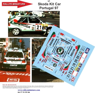 Decals 1/43 Škoda Felicia Kit Car - Rally Portugal 1997/ Triner