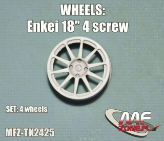 Transkit 1/24 MF Zone - Enkei wheels 10 spoke 4 screw (4 piece)