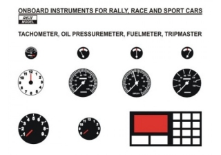 Decal 1/24 - Onboard instruments rally / sport cars