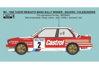 Decal 1/24 - BMW M3 - 1988 Tudor Webasto Manx Rally winner - Snijers / Colebunde