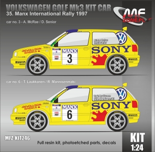Kit 1/24 MF Zone - Volkswagen Golf Mk3 Kit Car - Manx International Rally 1997