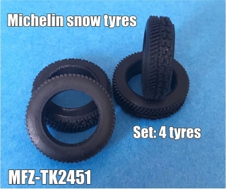 Transkit 1/24 MF Zone - Michelin snow tyres (4 piece)