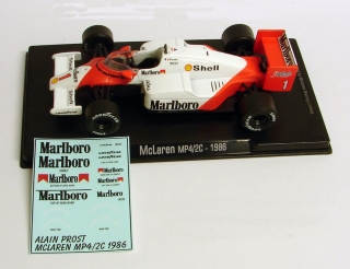 Decals "MARLBORO" - McLaren MP4/20 1986/ Alain Prost (RBA)