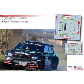 Decal 1/43 - Vincent Verschueren - Skoda Fabia R5 - Rally Haspengouw 2018